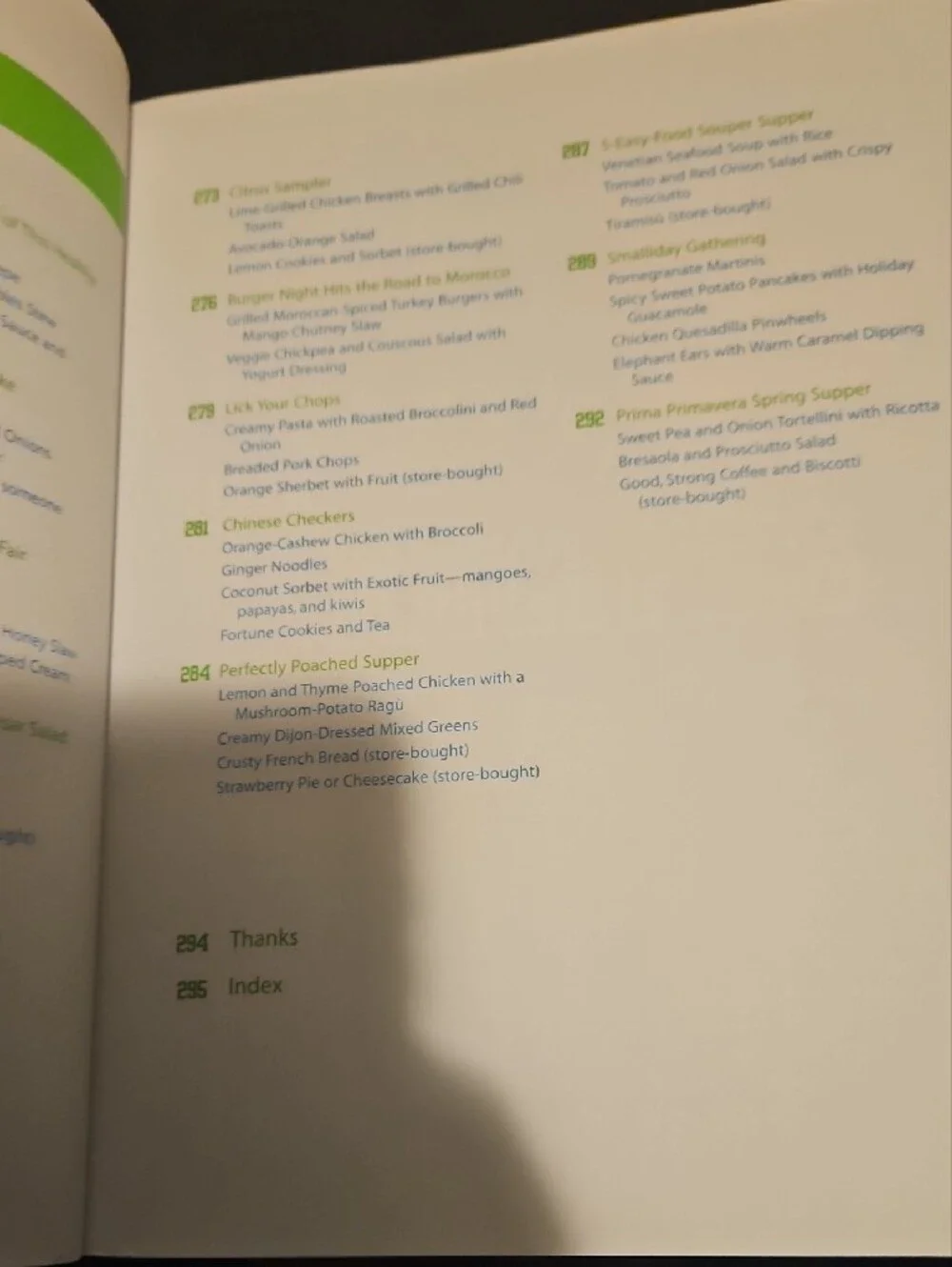 Rachael Ray Cookbook with Green Cover and Blue Title Accents